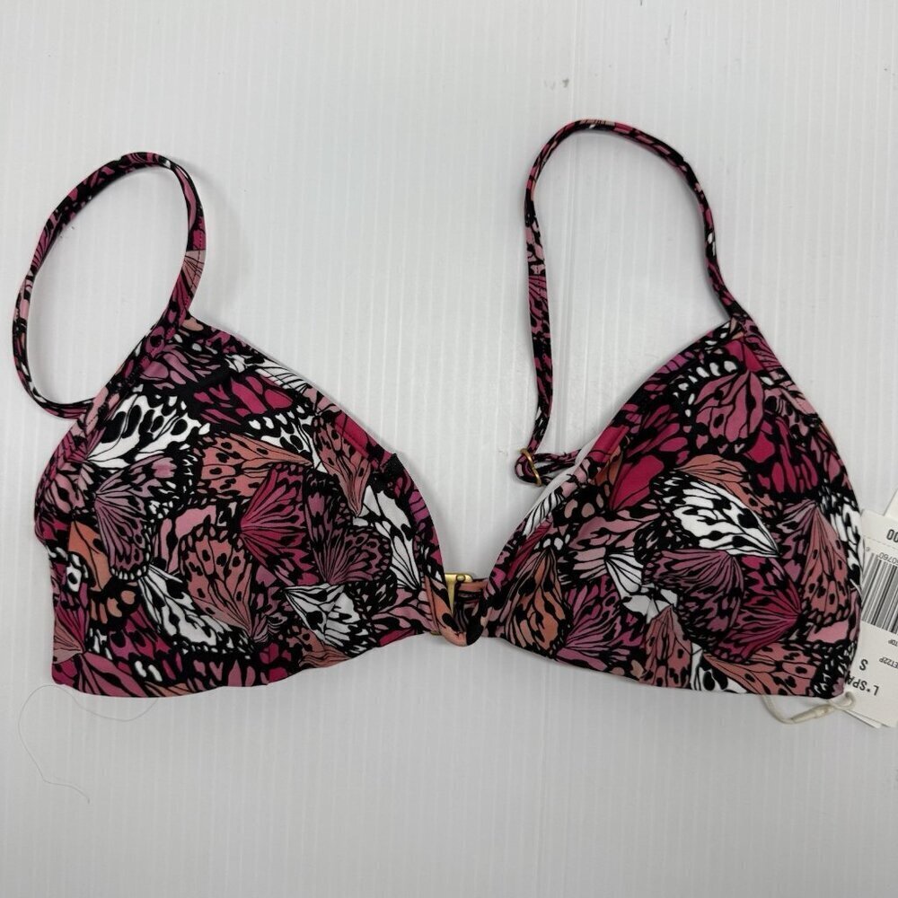 L Space Bikini top Helena-Jay tropical purple orange womens small pool vacation - Picture 8 of 9